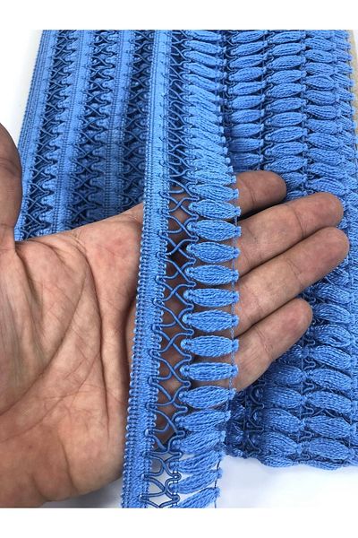 Hobigram Blue Crossed Decorative Fringe Ribbon Tassel – Special Design, Accessory, Quality Production, Eye-Catching Style