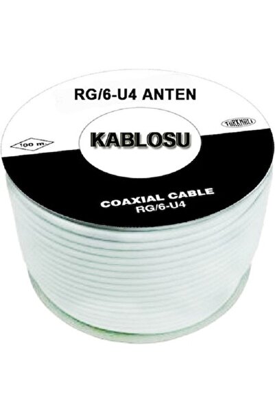 NcpLine Rg6 U6 100mt 100 Metre Full Hd 4k Çanak Anten Uydu Cihazı Kablosu 48 ...