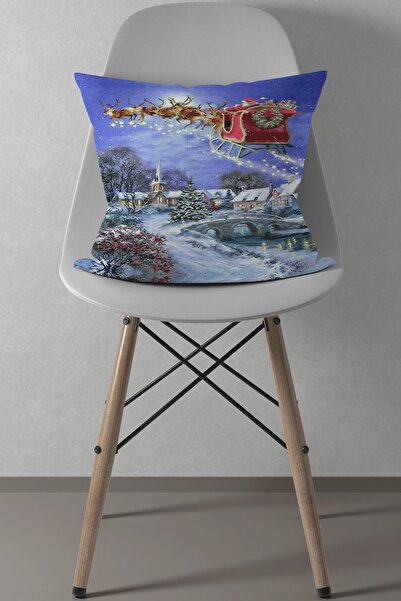 menesahome سانتا كلوز، غطاء وسادة أحمر منقوش لعيد الميلاد، عيد ميلاد سعيد، عي...