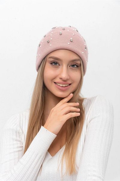 Saria Moda Stylish Beret with Pearl Stone Detail