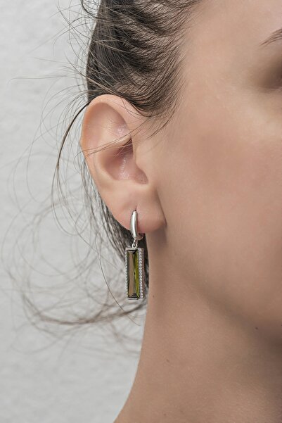 ALYANSEVİM Zultanite Baget Taşlı 925 Gümüş Küpe