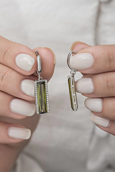 ALYANSEVİM Zultanite Baget Taşlı 925 Gümüş Küpe