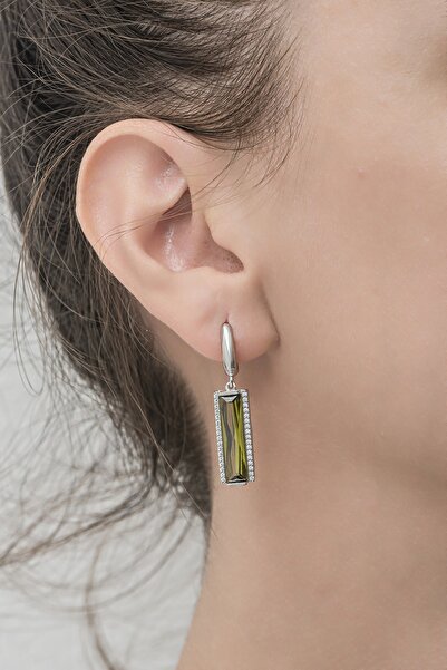 ALYANSEVİM Zultanite Baget Taşlı 925 Gümüş Küpe