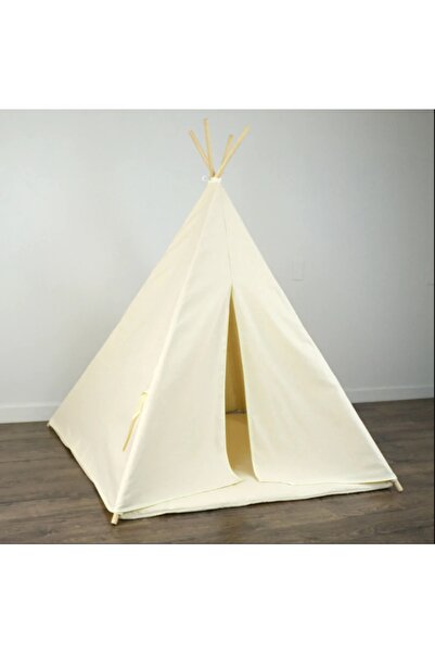 bebeğimister Pamuklu Ahşap Çocuk Oyun Evi Alanı Kızılderili Çadırı Toplanmaz ...