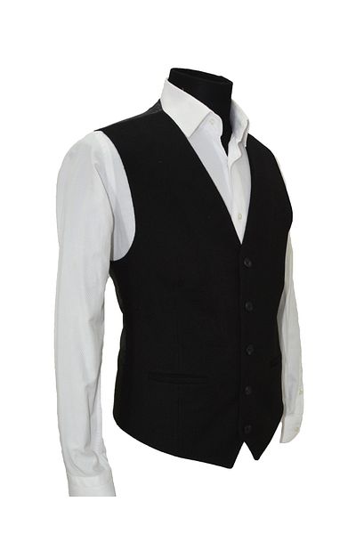 MENTOR REGALO Men's Vest V-Neck Anthracite Stamp 50431