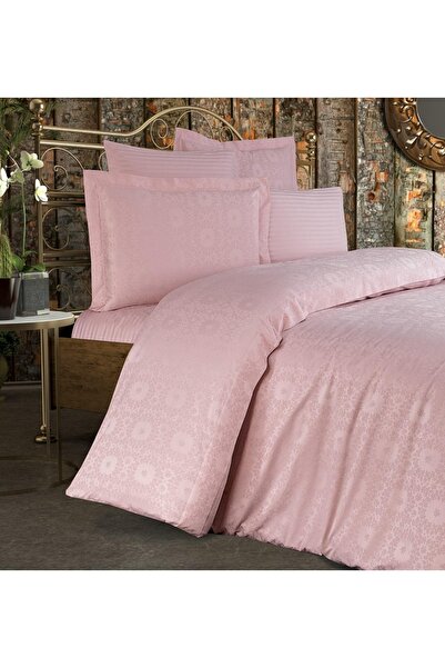 Finezza Set de lenjerie de pat dublu din țesătură jacquard Jardin Bamboo, pud...