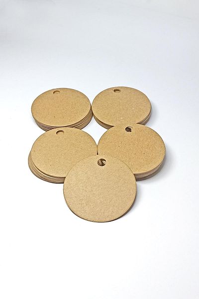 Vice Kraft Round Label / Product Label / 100 Pieces Unprinted (5 CM)