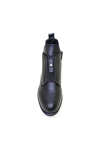 ALBİNİ Siyah Deri Kadın Bot Ayakkabı