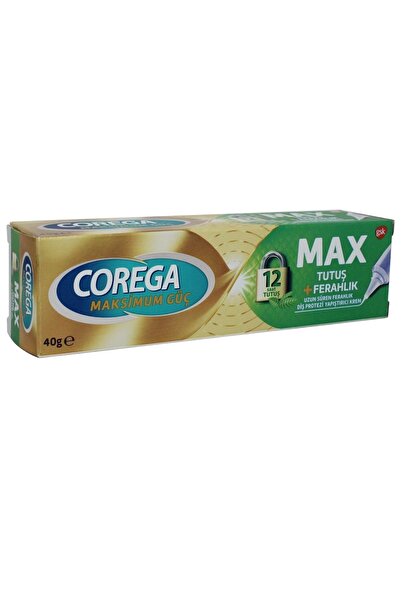 Corega Maksimum Tutuş + Ferahlık Diş Protez Yapıştırıcı Krem 40gr