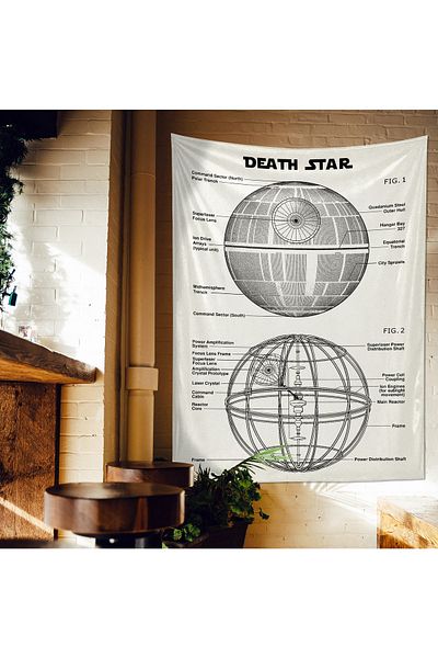 The Lucid Lab Death Star - Ivory- Star Wars Perete de perete