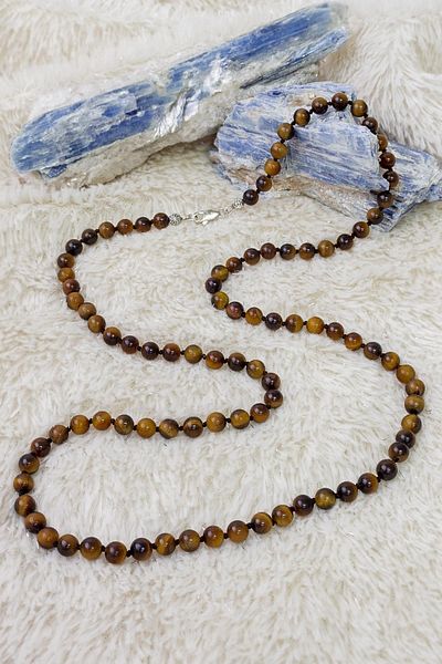 Dünya Doğal Taş Tiger Eye Stone Necklace
