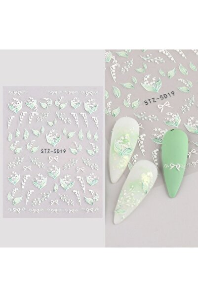 Beauty Box 3 Boyutlu Nail Art Kendinden Yapışkanlı Sticker Tırnak Sanatı Kına...