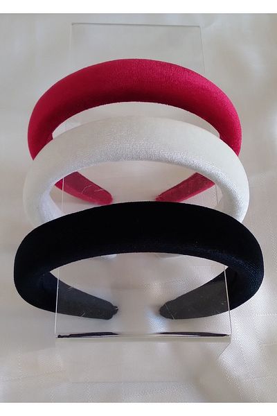zeynep Z&d Accessory New Season 3-Piece Non-Bombed Velvet Crown Set