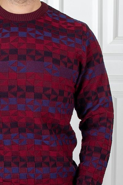 Sarar Interviu Pulover din tricot roșu Claret cu decolteu O