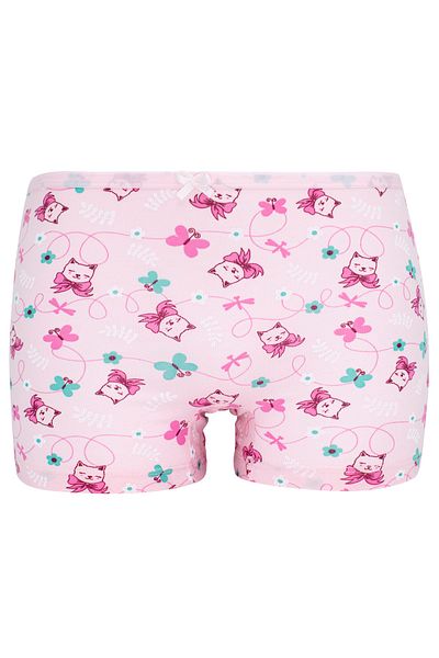 biyokids Girl's Boxer Pack of 5 Mixed Color Printed Boxers