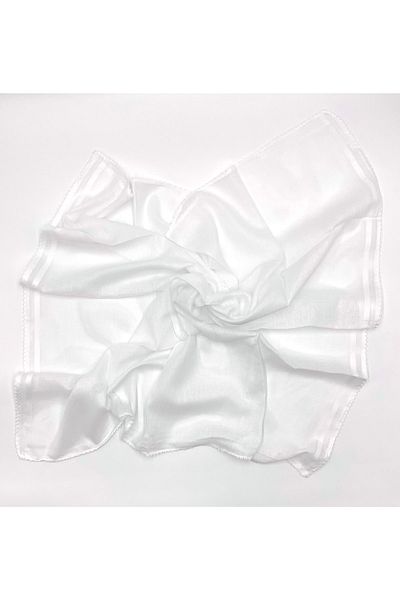 nazipek Culoarea albă, margini brodate, pânză interioară, basma interioară 100% bumbac 90x90