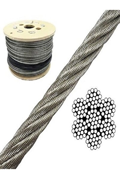 Güney Paslanmaz Krom Çelik Halat 7x7 1,5mm 50 Mt