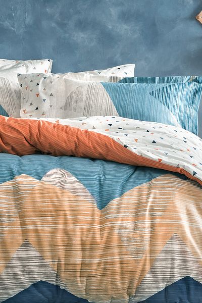 Yataş Aden Double Ranforce Duvet Cover Set - Navy Blue