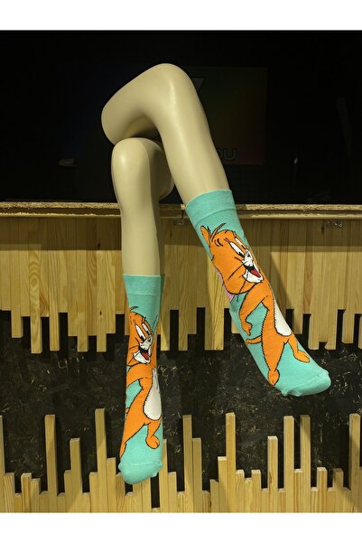 Çorap Kurdu Șosete colorate cu caractere cu model Çk22