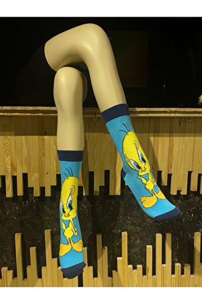 Çorap Kurdu Desenli Karakterli Renkli Soket Çorap Çk22