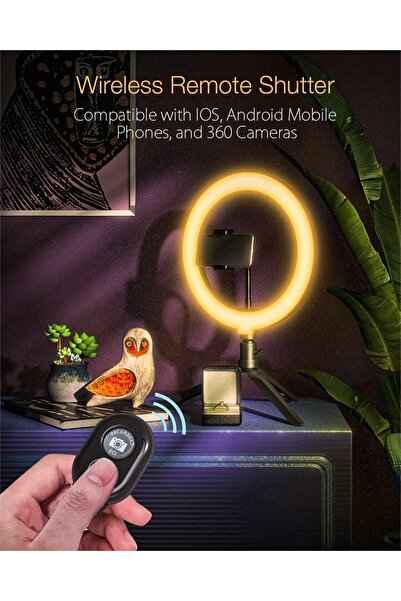 EN SİGA Bluetooth Kumandalı Masa Ayaklı 10 Inç Led Ring Lıght Influencer Youtuber Tiktok Makyaj Işığı