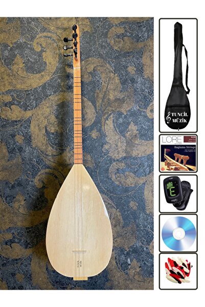 LORE Natural Kısa Sap Saz Bağlama Ultra Maxi Set Kılıf + Akort Aleti + Yedek Tel + Eğitim Vcd+mızrap