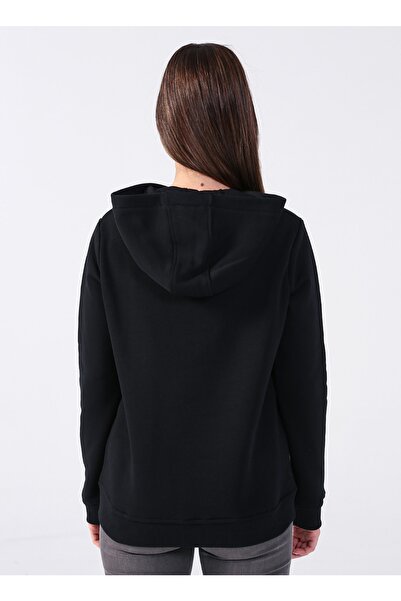 U.S. Polo Assn. Kapüşon Yaka Baskılı Siyah Kadın Sweatshırt Gızmo-sk022