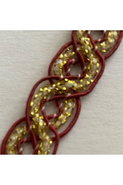 Öztürk Seam Sealer Decorative Ribbon Yellow Glitter. 13mmx5 mt Brown
