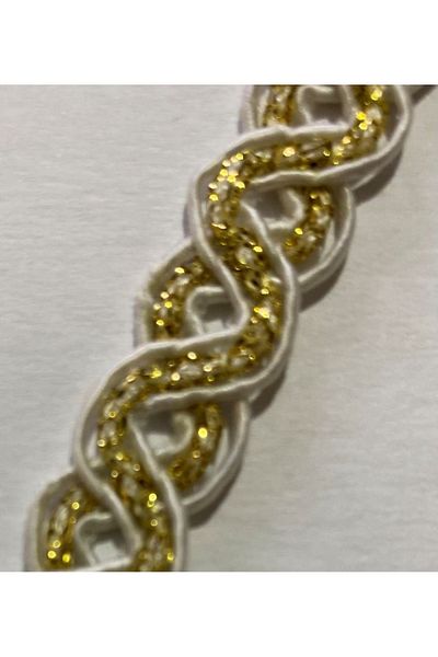 Öztürk Seam Sealer Decorative Ribbon Yellow Glitter. 13mmx4meter. White.