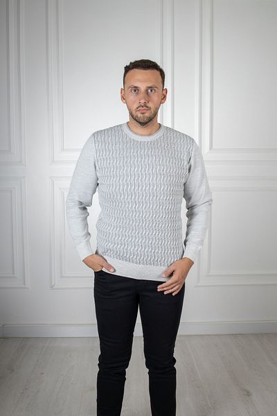 Sarar Interviu Pulover din tricot gri deschis cu decolteu O