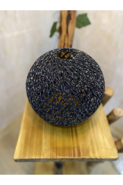 menalART Ağaç Tasarım Renkli Avize Başlık (siyah) 22 Cm E27 Duy Uyumlu (askı Takımsız) Aydınlatma Topu