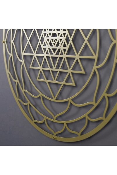 Colorfull Worlds Sri Yantra Sacred Circle Μεταλλική διακόσμηση τοίχου - Δώρο γραφείου σπιτιού Διακόσμηση τοίχου