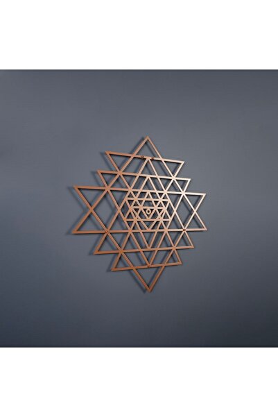 Colorfull Worlds Sri Yantra Sacred Triangle Metal Wall Decor - Home Office Gift Wall Decoration