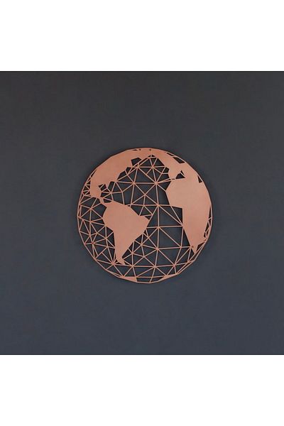 Colorfull Worlds Polygon Style World Map Metal Wall Decor - Home Office Gift Wall Decoration