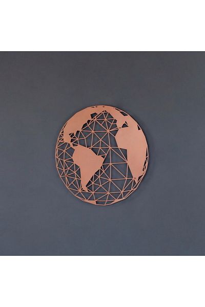 Colorfull Worlds Polygon Style World Map Metal Wall Decor - Home Office Gift Wall Decoration