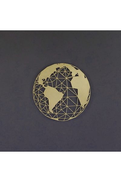 Colorfull Worlds Polygon Style World Map Metal Wall Decor - Home Office Gift Wall Decoration