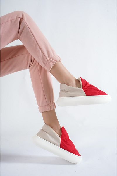 Moda Değirmeni Pantofi de damă din lână pentru acasă Md1143-130-0001