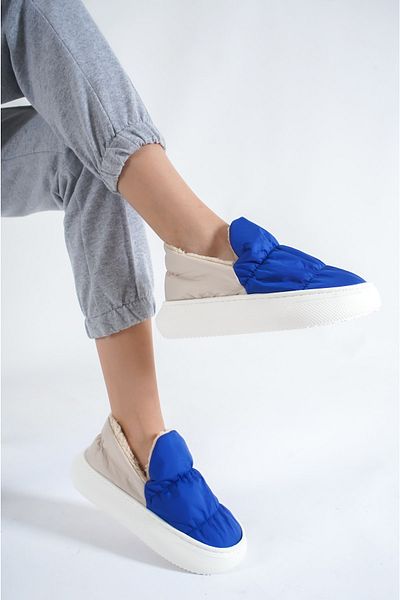 Moda Değirmeni Pantofi de damă din lână pentru acasă Md1143-130-0001