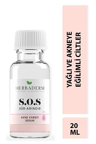 Herbaderm Sos Akne ve Sivilce Oluşumuna Karşı Cilt Bakım Serumu 20 ml