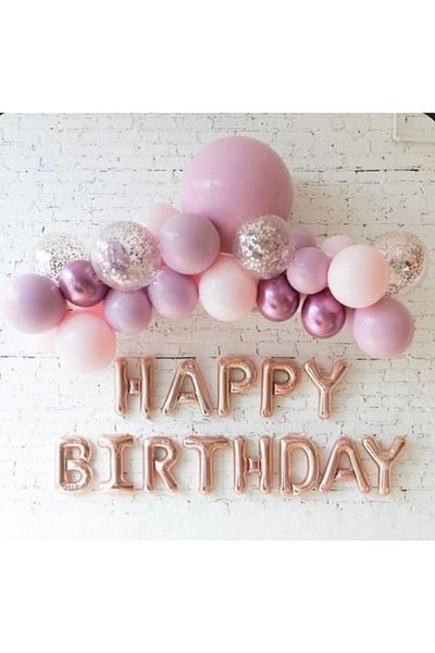 Çemrek Süs Parti Pink Mini Balloon Chain Set 50 Pieces