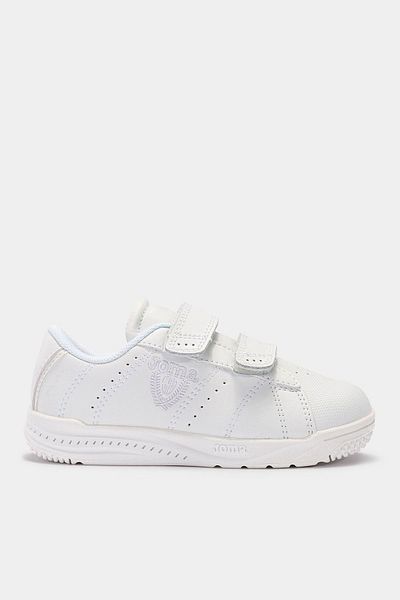 Joma Play Jr 2102 - Kids Leather White Sneakers - Wplayw2102v