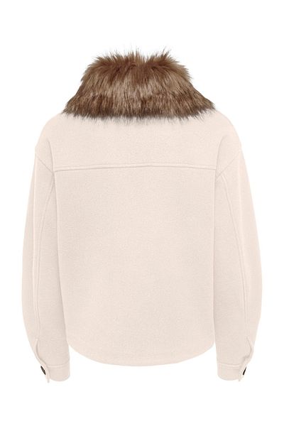 ONLY Onlemma Short Fur Shacket Otw Women's Shearling Crop Coat