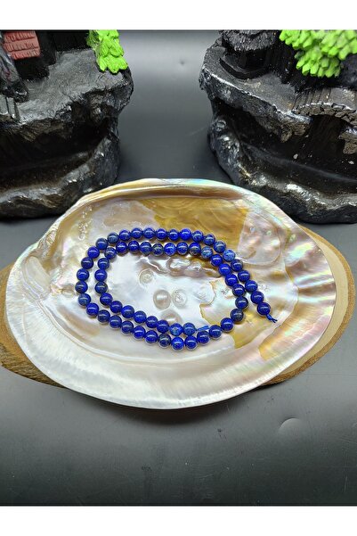 DOĞAL TAŞ DELİSİ Sequină de piatră naturală de sodalit (6 mm) (cu certificare)