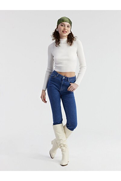 LC Waikiki Pulover de damă, cu guler înalt, simplu, cu mânecă lungă