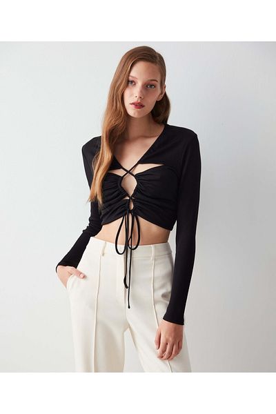İpekyol Tie Detailed Crop Blouse