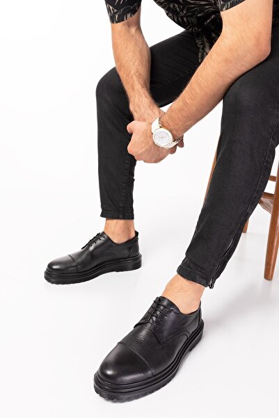 maximoda Hakiki Deri, Yüksek Tabanlı, Dikişli, Deri Erkek Ayakkabı
