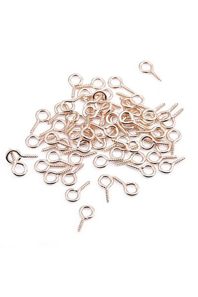 yiğit aksesuar Rose Epoxy Pendant Nail Necklace Nail Jewelry Screw 50 Pieces