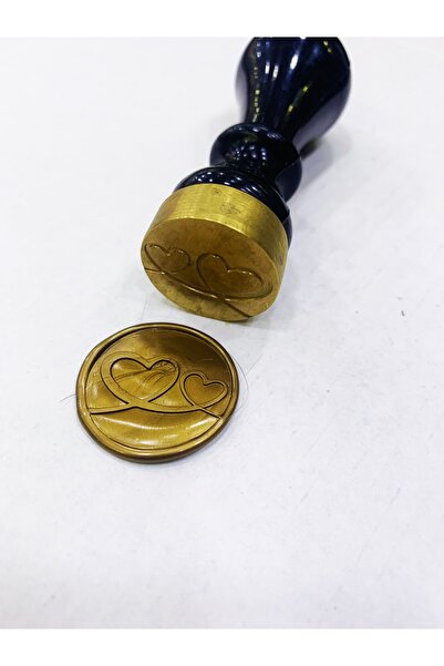 Nikah Şekeri Market Gerçek Mühür Mumu Hazır Çift Kalp Desenli Gold Kendinden ...