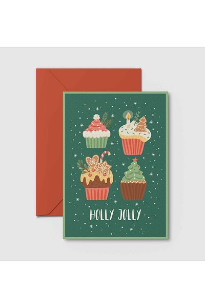 HRS Postcard - Greeting Card & Envelope New Year New Year Christmas Christmas