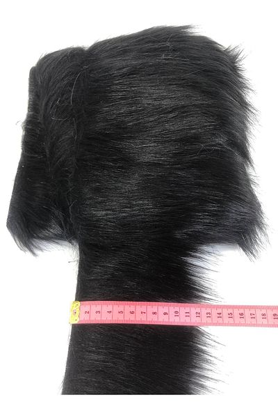 Hobigram Faux Fur Artificial Plush Ribbon Black Top – Decorative Ribbon, Stylish Design, Women's Accessory – Decorative She
